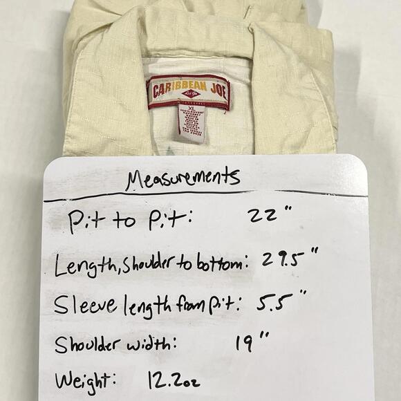 Caribbean Joe Hawaiian Shirt Sz XL Floral Chest Wrap Around Textured Rayon Macau - Picture 6 of 6